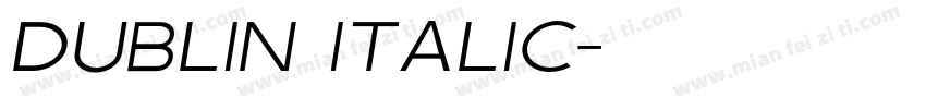 dublin italic字体转换
